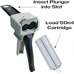 50ml AB Epoxy Glue Gun 1:1 Ratio Manual Dual Cartridge Adhesive Dispenser for 2-Part Glue Lightweight Applicator for DIY, Crafts, Repair Fits Standard 50ml Cartridges