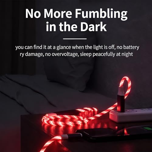 Image of 3-in-1 LED Red Flowing Light Fast Charging Cable 39-inch, Soft PVC USB Cable with Super Fast Charging, High-Speed Data Sync & Energy-Saving Light Effect, Compatible with Nearly All Devices.