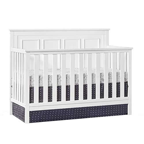 Image of Oxford Baby Bennett 4-in-1 Convertible Baby Crib, Rustic White, GreenGuard Gold Certified