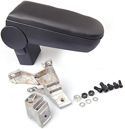 Black Leatherette Center Console Armrest Storage Box Fit for VW Golf GTI Jetta Bora Mk4 1999-2004