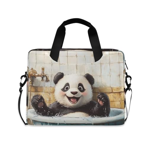 Sacoche ordinateur 15.6 pouces panda avec bandoulière et poignée