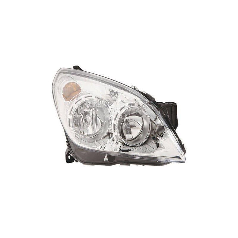 Repiauto Phare avant droit H1/H7 chromé compatible avec Opel Astra H phase 2 2007-2009