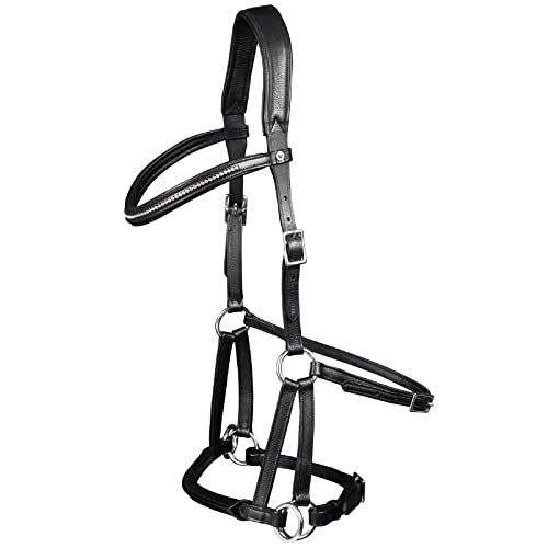 WALDHAUSEN Waldhausen X-Line Trensenzaum Gebisslos Supersoft Nuova, WB, schwarz