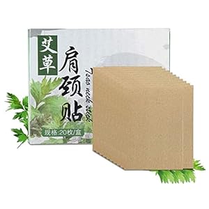 20Pcs Moxibustion Stickers Self-heating Pain Relief Moxa Patch Chinese Traditional AiJiu Natural Wormwood Sticker for Body Acupuncture Neck Shoulders Back Legs Arms Waist Knee Pain Relieve