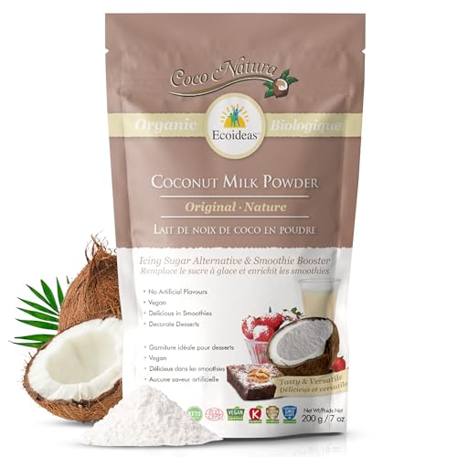 Ecoideas Organic Coconut Milk Powder - Original, 200g | Vegan,
