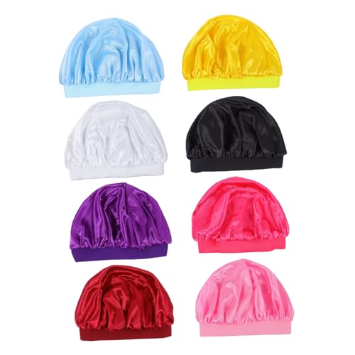 Bonnet de nuit pour garçon et fille élastique | Set de bonnets pour cheveux longs et bouclés