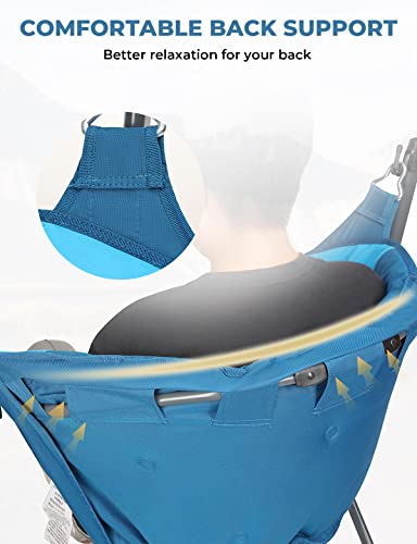 Deerfamy Hammock Chair Padded, Swinging Camping Chair With Back Support, Oversized Swing Chair Lounger Hold Up To 350 Lbs, Portable Swinging Chairs For Outdoors, Lawn #TOP2