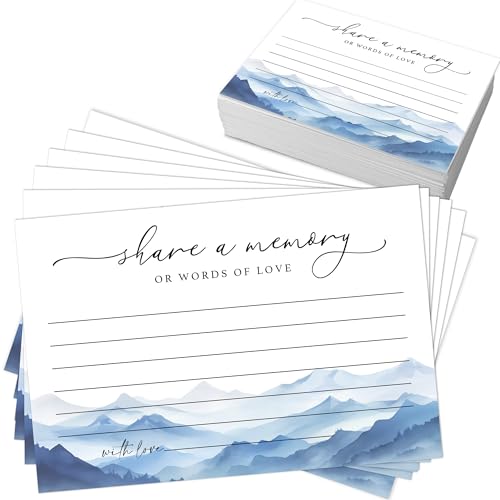 BHTPNG Share A Memory Cards for Celebration Of Life - Set of 50 Memorial Cards for Weddings Anniversaries Memorials Funerals Birthdays Graduation Retirement Going Away -A05