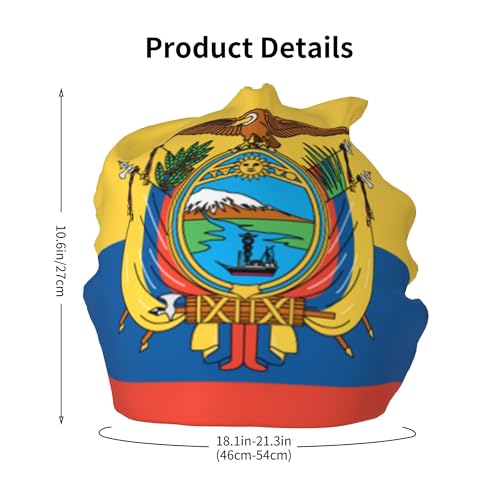 Ecuadorian Flag Children Hip Hop Knitted Hat Kids Elastic Leisure Knit Cap Warm Sleep Beanies Black2