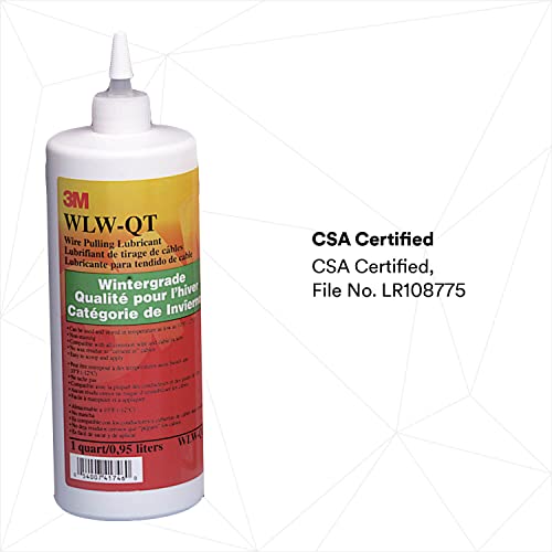 Image of 3M Wire Pulling Lubricant Wintergrade WLW-QT, One Quart, excellent lubricant for pulling a wide variety of cables types