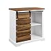 Walker Edison Furniture Company Modern Farmhouse Buffet Sideboard Kitchen Dining Storage Cabinet Living Room, 32 Inch, Reclaimed Barnwood Brown