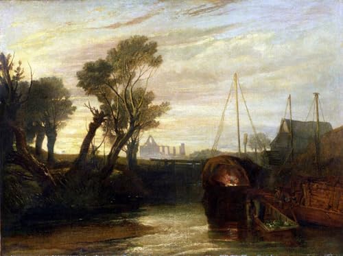 Affiche Toile Abbaye de Newark par William Turner en impression dart portrait mural 60x90cm