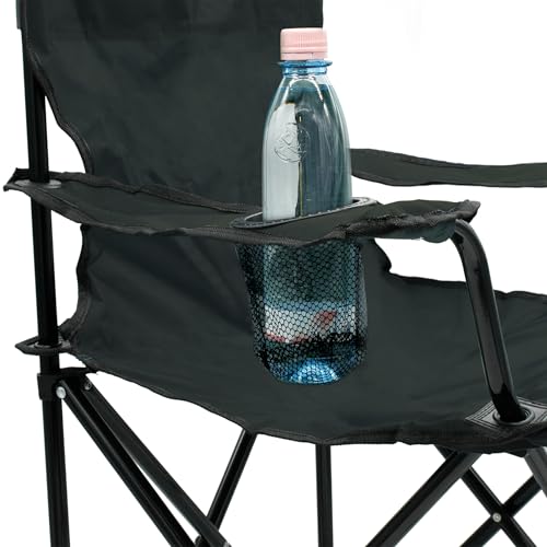 Spetebo Camping Klappstuhl mit Getränkehalter - 9 Farben - Campingstuhl klappbar mit Tragetasche - Stuhl faltbar für Festival Freizeit Garten Angler Sessel Belastbarkeit bis 100 kg – Bild 6