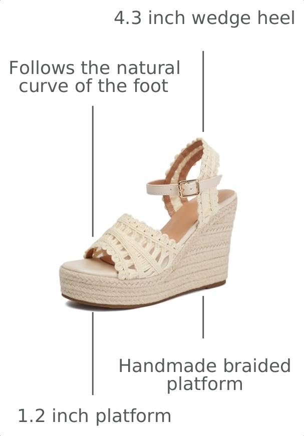 Image of Espadrille Wedge Sandals for Women Platforms & Wedges
