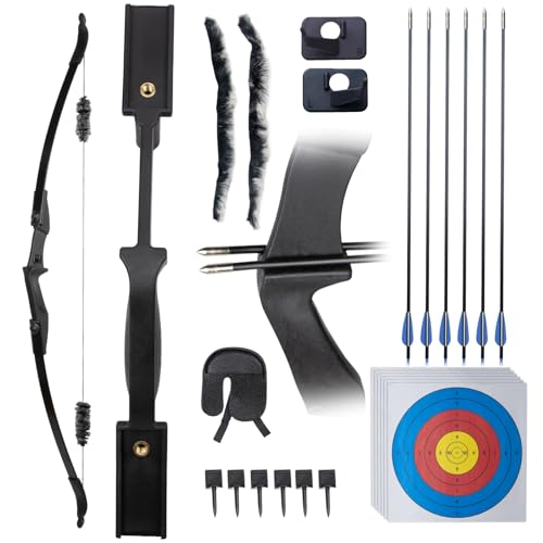 GQT Recurve Bow and Arrow Sets, Archery Takedown Bow Set for Adults Beginner Teenagers Youth Target Practice, Left & Right Handed, 20/30/40lbs (30lbs)