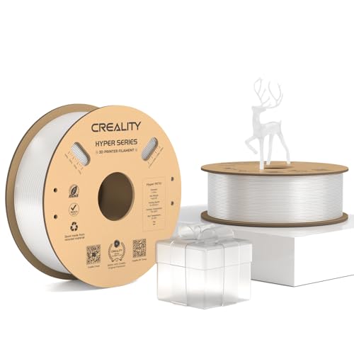 Creality Hyper PETG Filament, Transparent Filament 1.75mm Hyper PETG 2KG, 3D Printer Filament PETG Dimensional Accuracy 