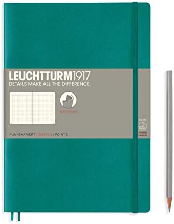 LEUCHTTURM1917 - Composition B5 Dotted Softcover Notebook (Emerald) - 123 Numbered Pages
