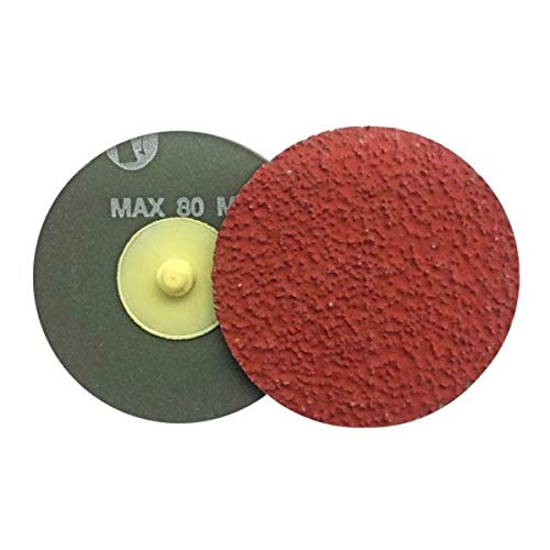 VSM 3" Quick Change Resin Fiber Disc, 20 Grit, XF885 Ceramic+, Quick Change Type R, Fiber Backing, Pack of 25