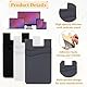 Xthrotsenk 3 Stück Silikon Kartenhalter für Smartphone Doppeltasche Handy Kartenhalter Hülle Selbstklebend ID-Karte Tasche für Smartphones (9.5 * 5.8cm)