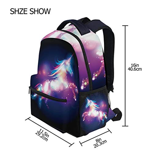 Wamika Galaxy Dab Unicorn Rainbow Stars Nebula Kids Backpack School Bookbag Bag #TOP5