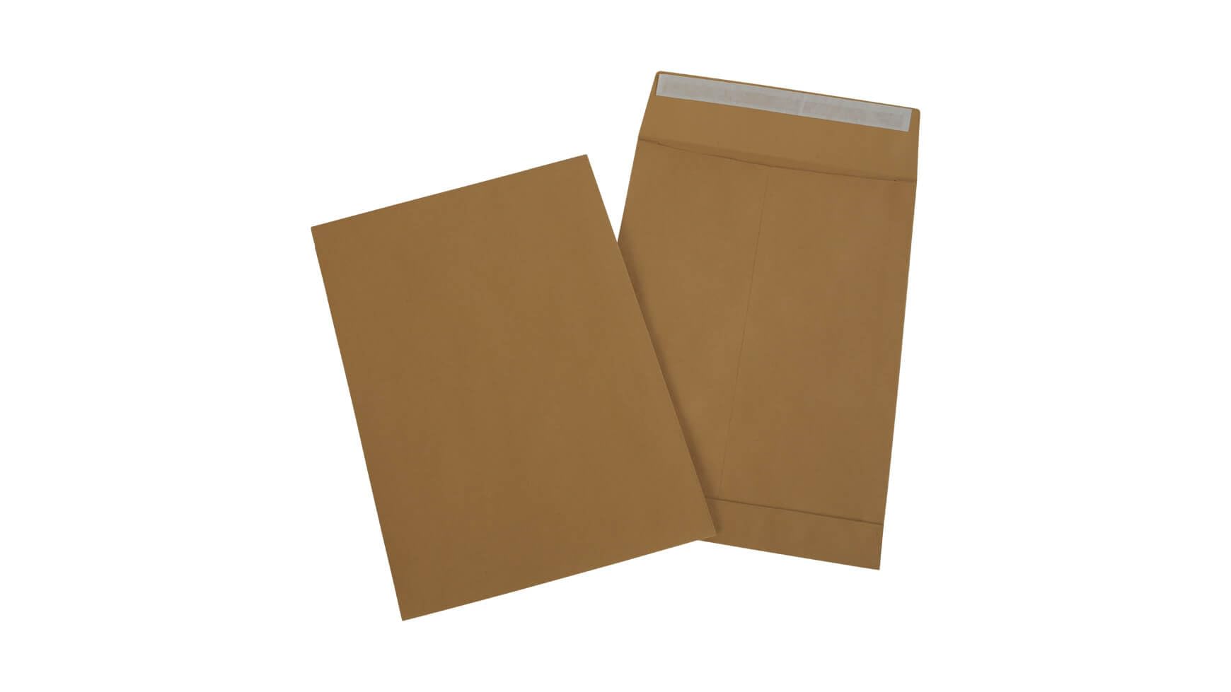 250x Faltentasche Versandtasche 280 x 400 x 40 mm E4 ohne Fenster Selbstklebestreifen 150g/qm Braun mit Klotzboden Faltenversandtasche ohne Fenster