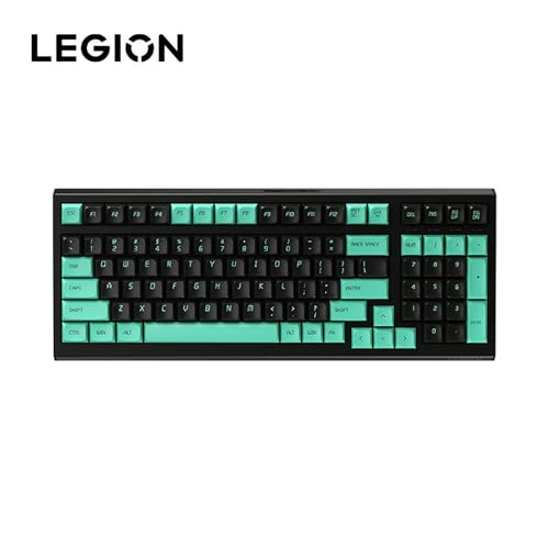 Image of Lenovo Legion K7 Wireless Mechanical Gaming Keyboard,Tri-Mode Bluetooth /2.4GHz /USB-C Hot Swappable Custom Keyboard, 11 Lighting Modes, 3000mAh Battery, 100-Key Layout for Win /Mac (Black+Green)