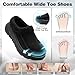 Men's Orthopedic Diabetic Wide Toe Winter Slip On Slippers: Comfort Plantar Fasciitis Arch Support Orthotic Heel Spur Neuropathy Loafers, Warm Outdoor Gowalk Fashion Leather Shoes Black Size 8