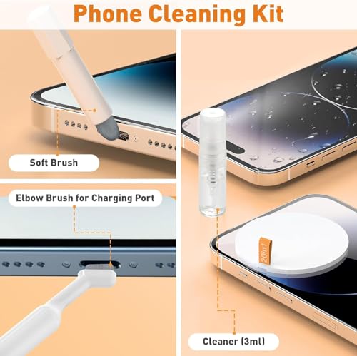 Image of Sounce 20 in 1 Laptop Cleaning kit for Screen, PC, Monitors, Keyboards, Desktop, MacBooks, iPhones, Mobile and Earphones with Dust Removal Blown - White