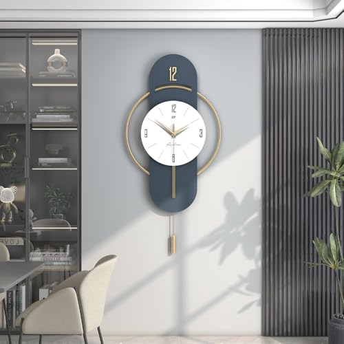 Image of RECTITUDE Large Silent Wall Clock Metal Decorative Wall Clocks 3D Modern Non-Ticking Silent Quartz Clocks for Living Room Home Kitchen Bedroom House Office Decoration Wall Decor for Indoor House