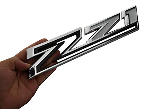 Image of 1x New Z71 Emblems Replacement for 2019-2021 Silverado 1500 2500 3500 Decal Badge 84632695 Nameplate OEM (Chrome Black)