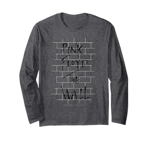 Ufficiale Pink Floyd The Wall Album Rock Progressive Grigio Maglia a Manica