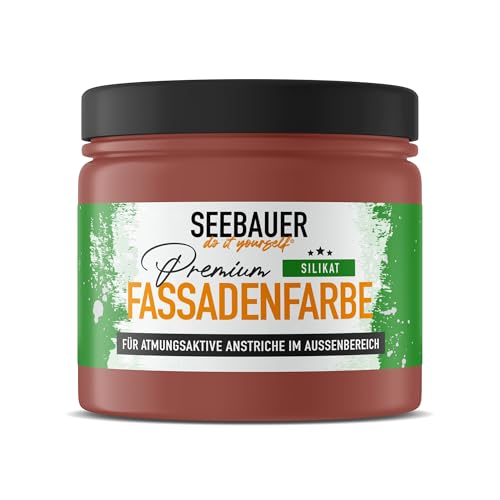 SEEBAUER diy Silikat-Fassadenfarbe Rot 300ML für Außen (No. 324 Cherry Kiss) Atmungsaktive Mineralfarbe für Fassaden - Geeignet für Putz, Mauerwerk und Beton SEEBAUER diy Silikat-Fassadenfarbe Rot 300ML für Außen (No. 324 Cherry Kiss) Atmungsaktive Mineralfarbe für Fassaden - Geeignet für Putz, Mauerwerk und Beton