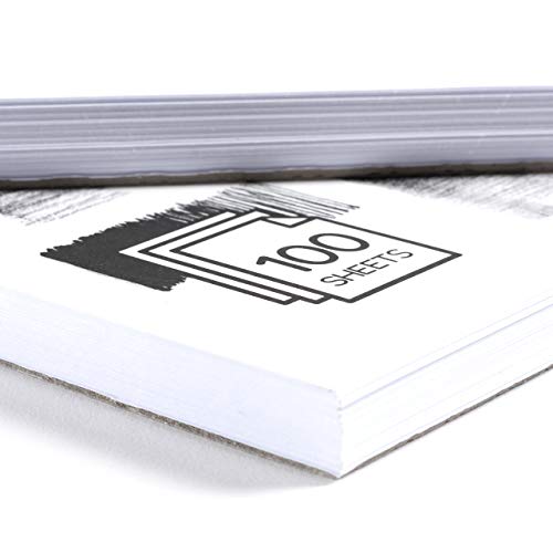 Spiral Sketch Pads for Drawing - Mixed Media Sketch Book, 5.5\" x 8.5\", 100-Sheets, (100gsm) Perforated - Pack of 3 - Thumbnail 4