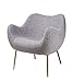 HomeRoots 29" Plush Grey and Gold Comfy Accent Chair