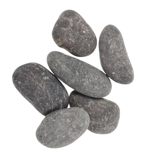 Veemoon 6Pcs Smooth Painting Rocks for Crafts Stones for Creative Decor for Bedroom Living Room Garden and Fish Tank Decoration