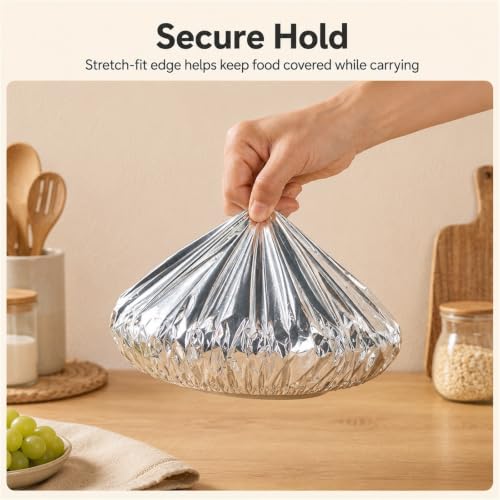 Cubiertas de aluminio para cuencos con borde elástico moldeable y resistente 6
