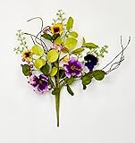 Worth Imports 15' Pansy Green Leaves Bush, Multicolor