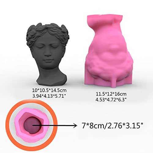 Fogun Goddess Concrete Silicone Pot Mold Succulent Flowerpot Clay Cement Plaster Molds Diy Home Garden Flower Pots Mould #TOP5