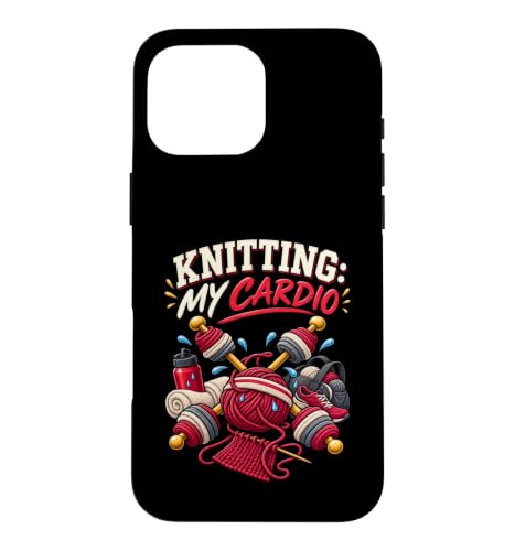 Knitting my Cardio �ʔ����j�b�^�[�@�ۃA�[�e�B�X�g�҂ݕ� �X�}�z�P�[�X iPhone 16 Pro Max �p