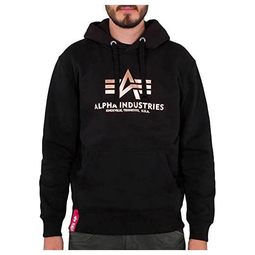 Felpa Alpha Industries in misto cotone Uomo ALPHA INDUSTRIES cod.178312FP BLACK - GOLD SIZE:L