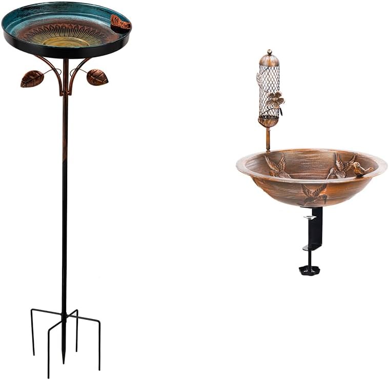 DREAMSOUL 38 Inch Bird Bath + Deck Bird Bath