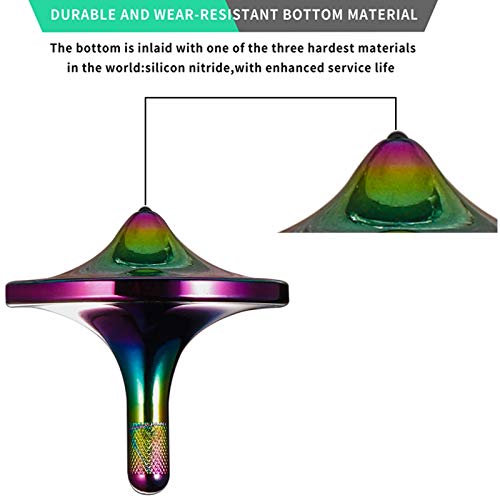Image of Stainless Steel Spinning Top,Exquisite Toy (Iridescent,3PCS L+M+S)