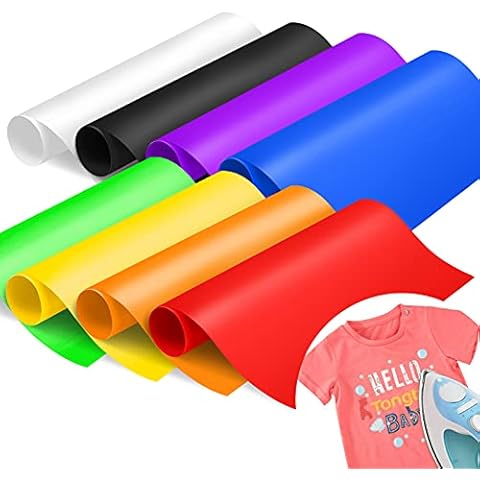 Hoiny 8 Pcs Assorted Colour Heat Transfer Vinyl Cover