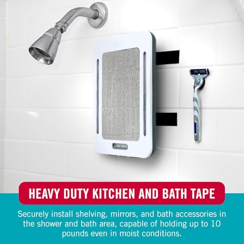 velcro brand kitchen and bath mounting strips moisture resistant for hanging shower caddy shelves bathroom decor 12pk strips holds 10 pounds easy peel and stick application black