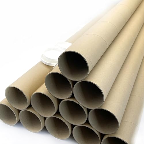 PATRONESMUJER 12 TUBOS DE CARTÓN RECICLADO PARA ENVÍO CON TAPAS DE PLÁSTICO. (95CM X 70MM)