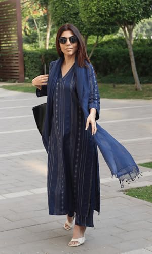 Image of ANNI Designer Women's Rayon Viscose Printed Straight Kurta with Pant and Dupatta Set | Elegant Ethnic Kurta Pant Dupatta Outfit for Women | Office Festive Casual Wear