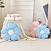 Ddliury Flower Pillow, Flower Shaped Pillow Decorative Throw Pillows for Bed Couch, Cute Daisy Pillow Dorm Decor Floor Seating Cushion (White, 15 Inches)
