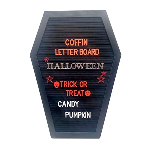 Tablero De Letras Ataúd Con Mensaje Fieltro Para Hogar Oficina Escuela Ataúd Mensaje Gótico Decoraciones Halloween