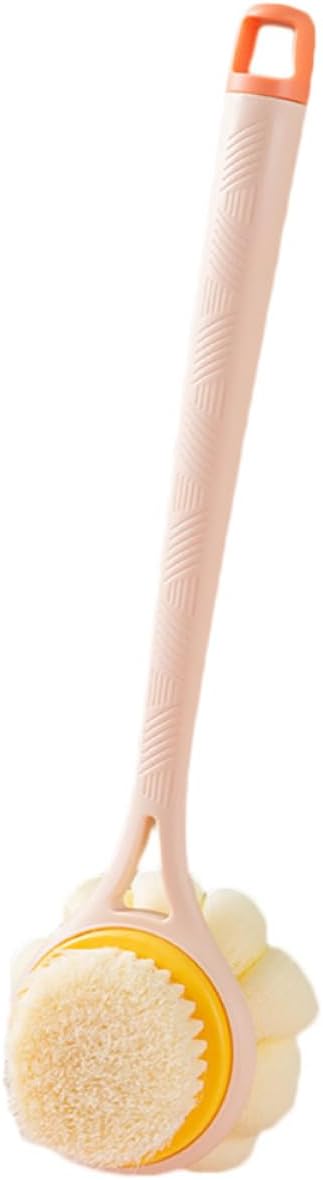 TIDTALEO Long Handle Shower Back Scrubber with Soft Nylon Bristles, Dual-Sided Bath Brush for Exfoliating and Deep Cleaning, Suitable for Women’S Daily Body Care and Shower Use