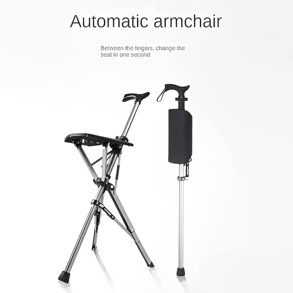 Amazon.co.jp: シート付き折りたたみ式ステッキ、ポータブル